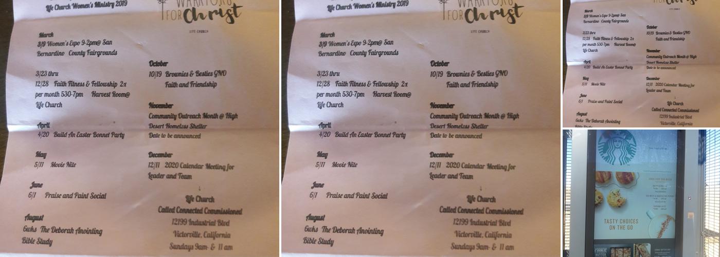 Starbucks Coffee Company Menu