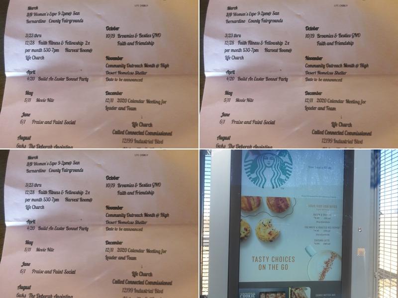 Starbucks Menu