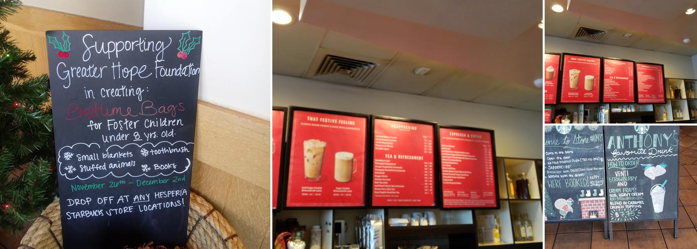 Starbucks Menu