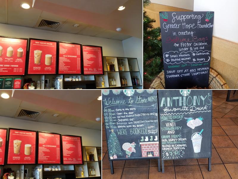 Starbucks Menu