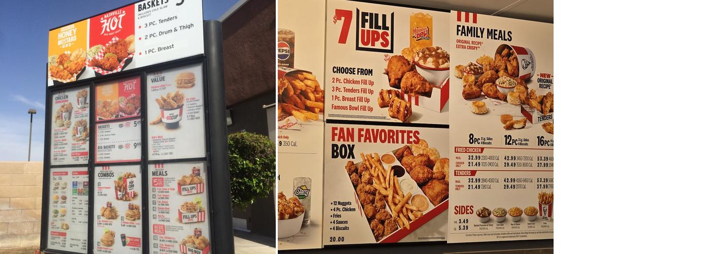KFC Menu