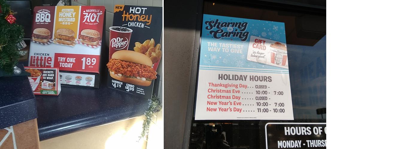 KFC Menu