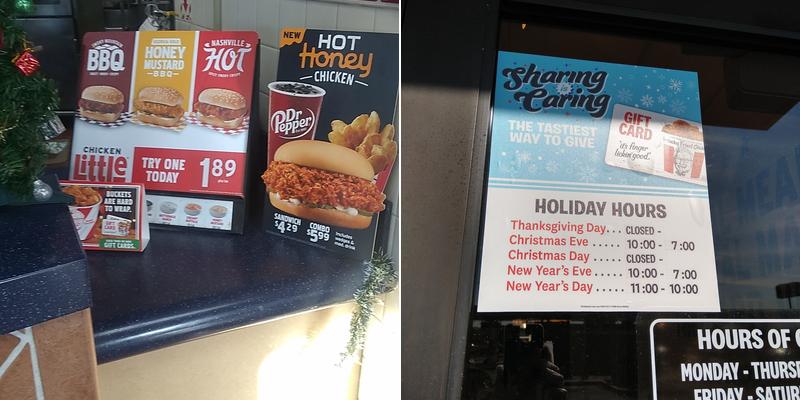 KFC Menu