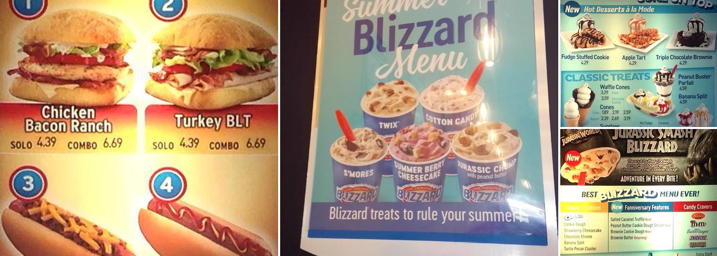 Dairy Queen (Treat) Menu