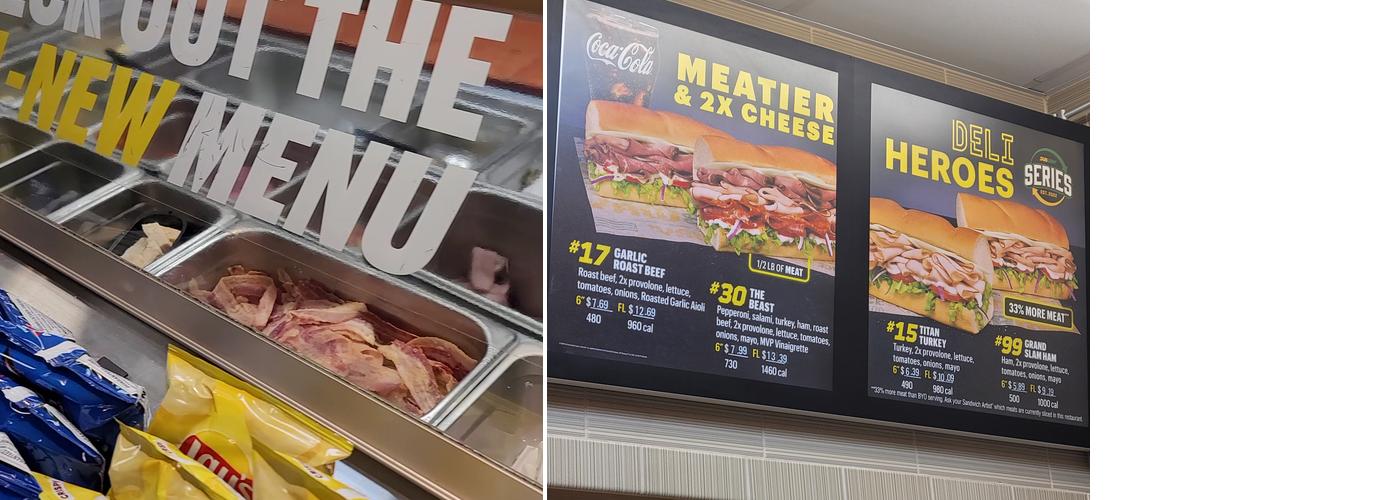 Subway Menu