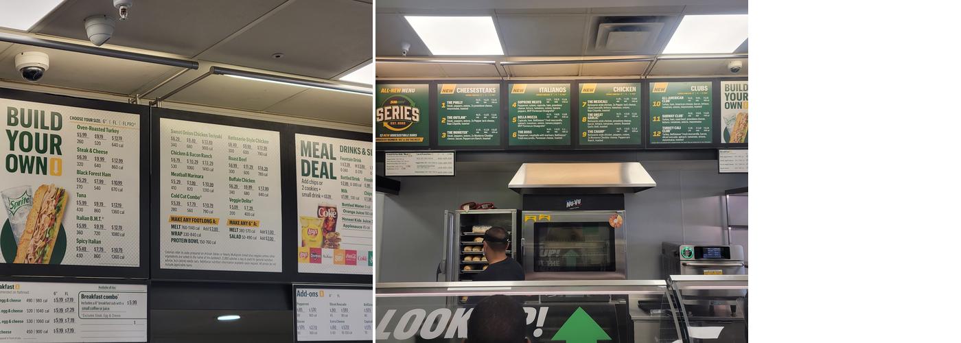 Subway Menu