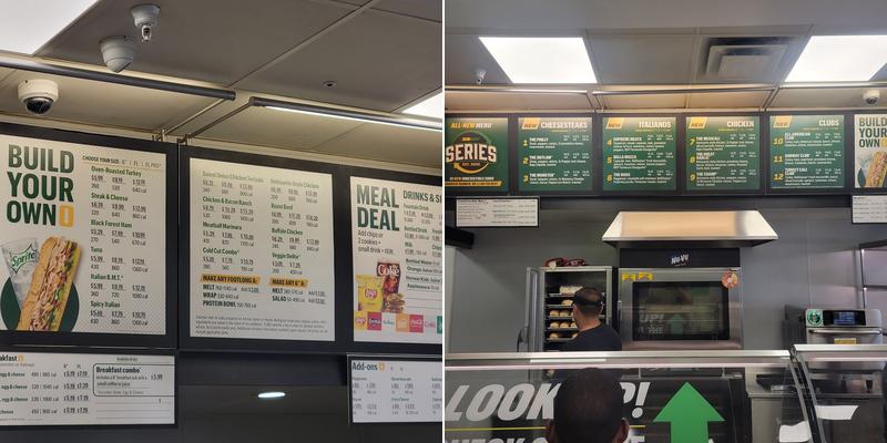 Subway Menu