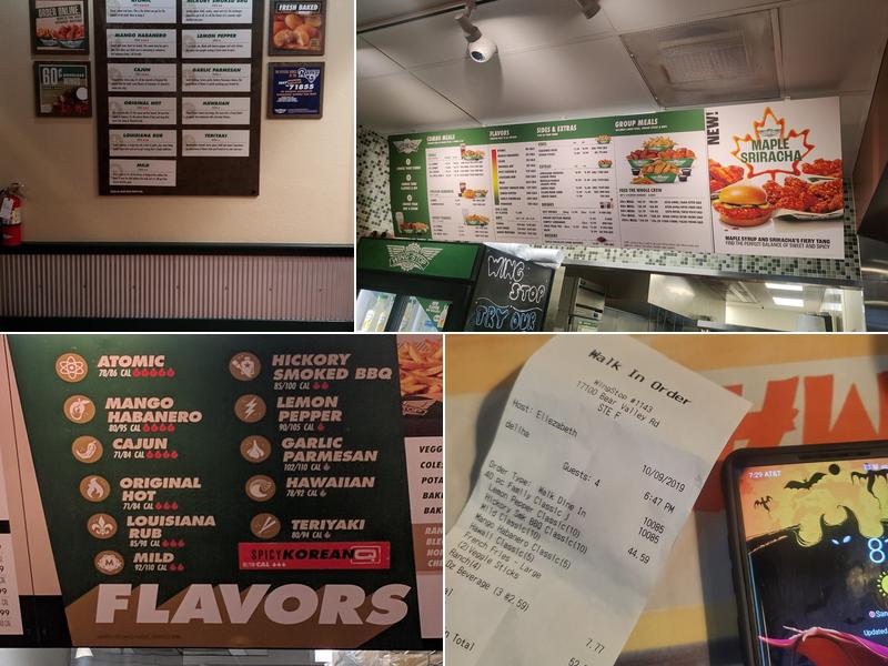 Wingstop Menu