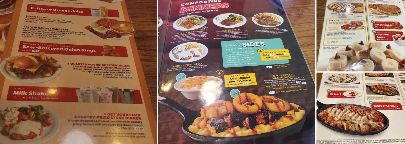 Denny's Restaurant Menu