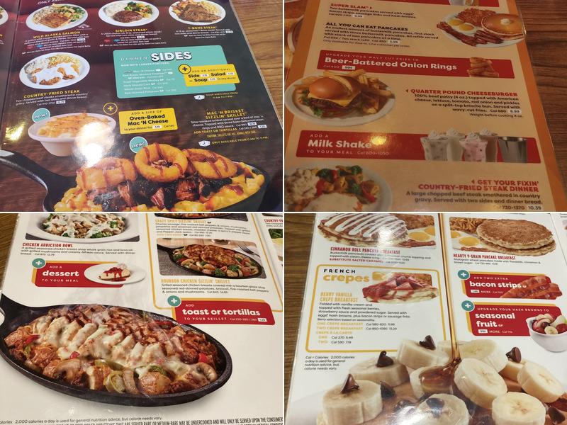 Denny's Restaurant Menu