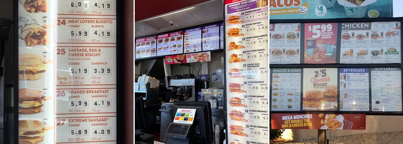 Jack in the Box Menu