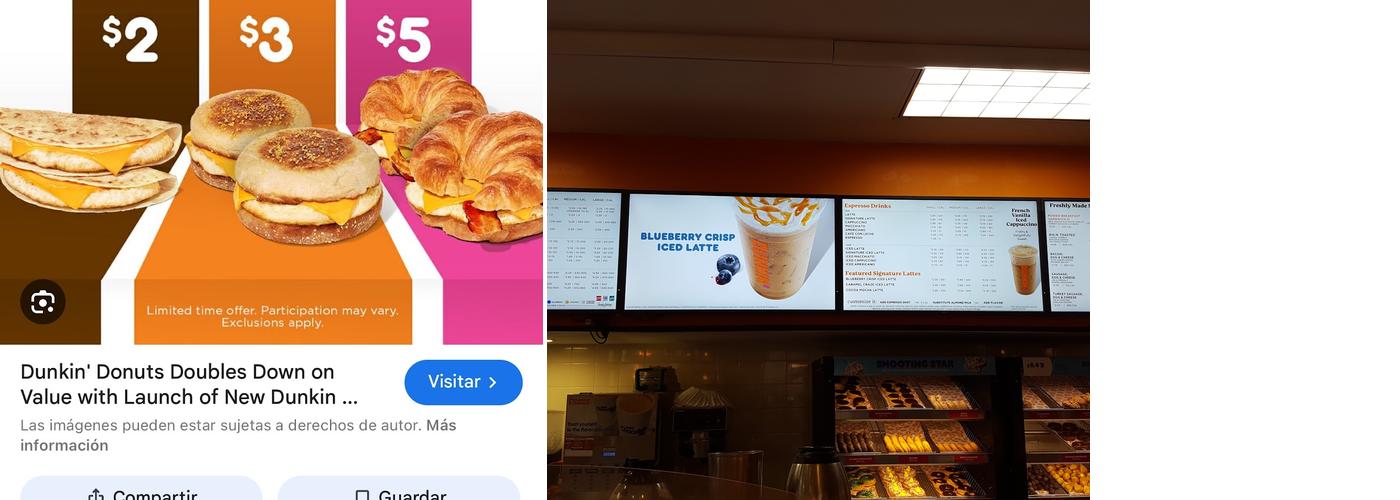 Dunkin' Menu