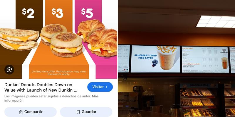 Dunkin' Menu