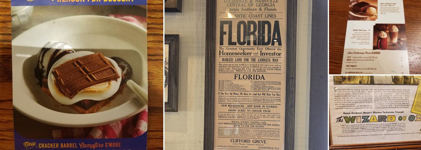 Cracker Barrel Old Country Store Menu