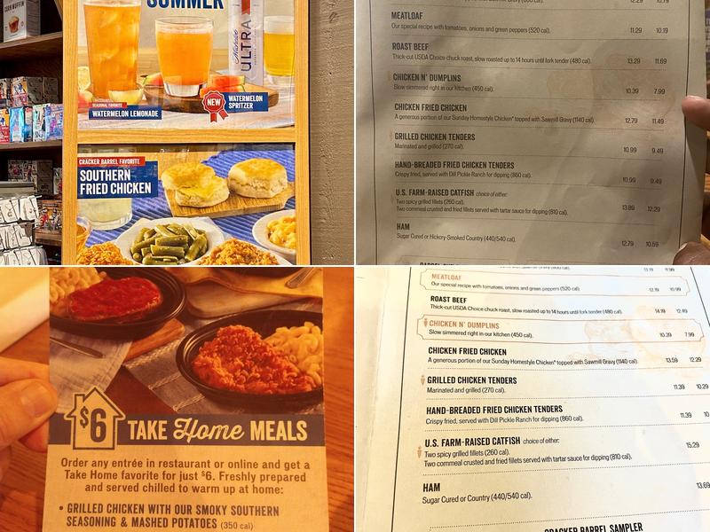 Cracker Barrel Old Country Store Menu