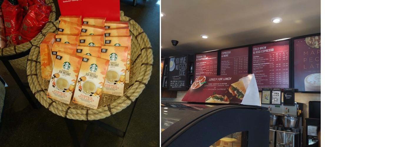 Starbucks Coffee Company Menu