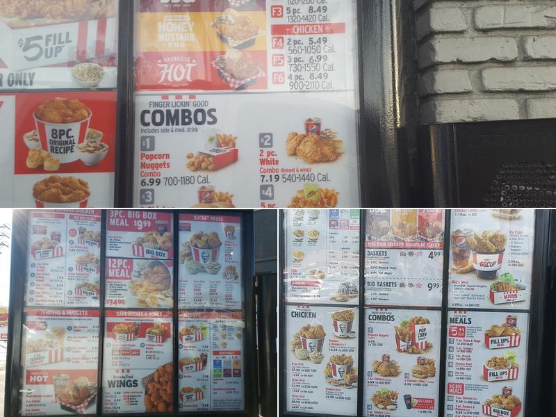 KFC Menu
