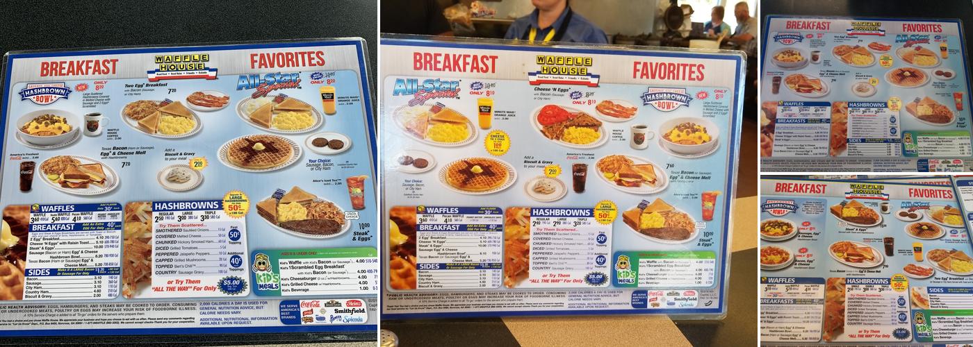 Waffle House Menu