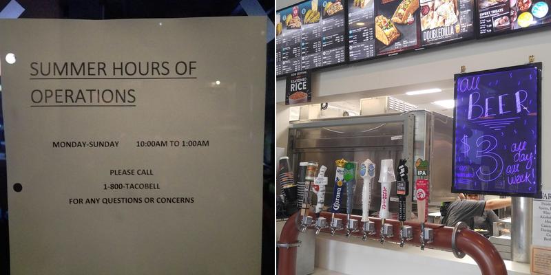 Taco Bell Cantina Menu