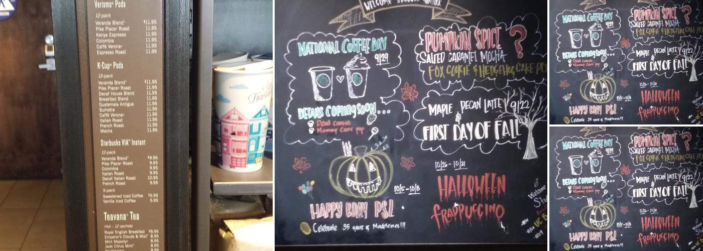 Starbucks Menu