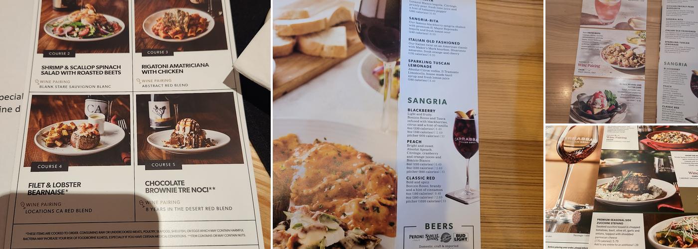 Carrabba's Italian Grill Menu