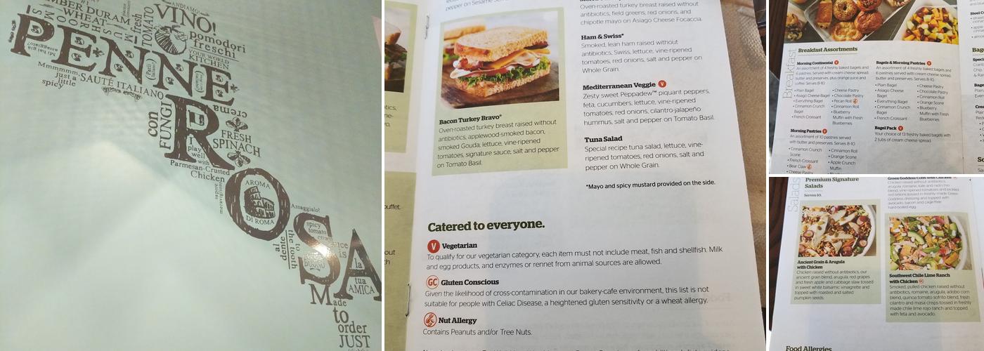 Panera Bread Menu