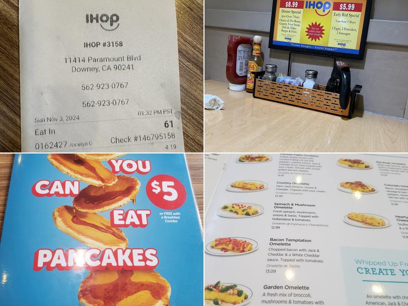 IHOP Menu