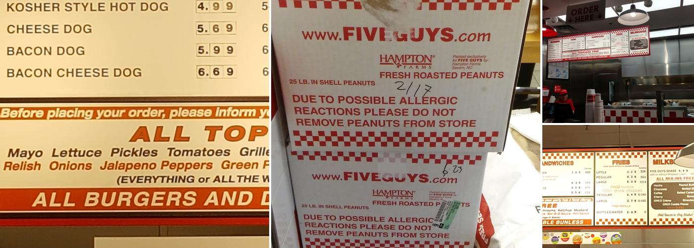 Five Guys Menu