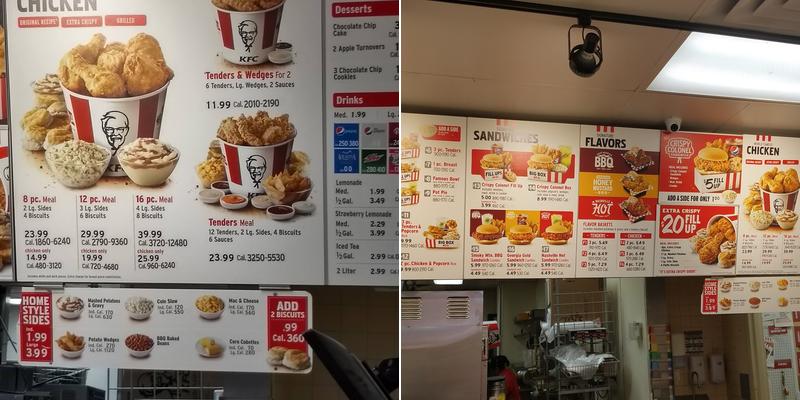 KFC Menu