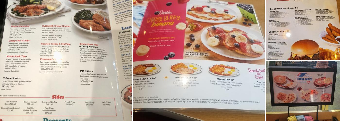 IHOP Menu