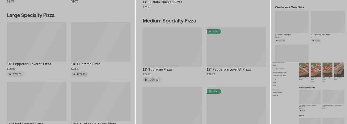 Pizza Hut Menu
