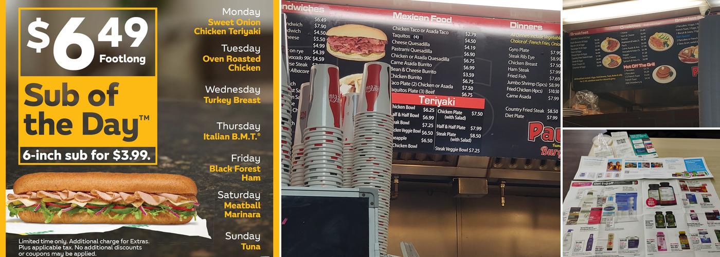 Subway Menu