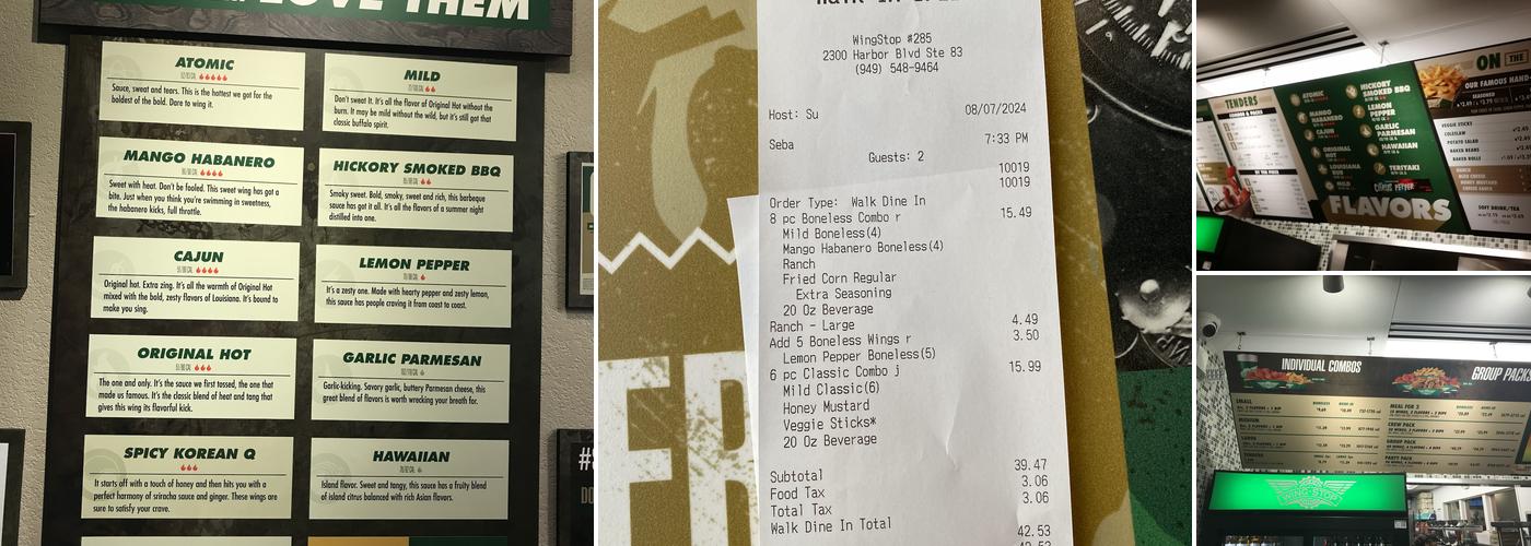 Wingstop Menu