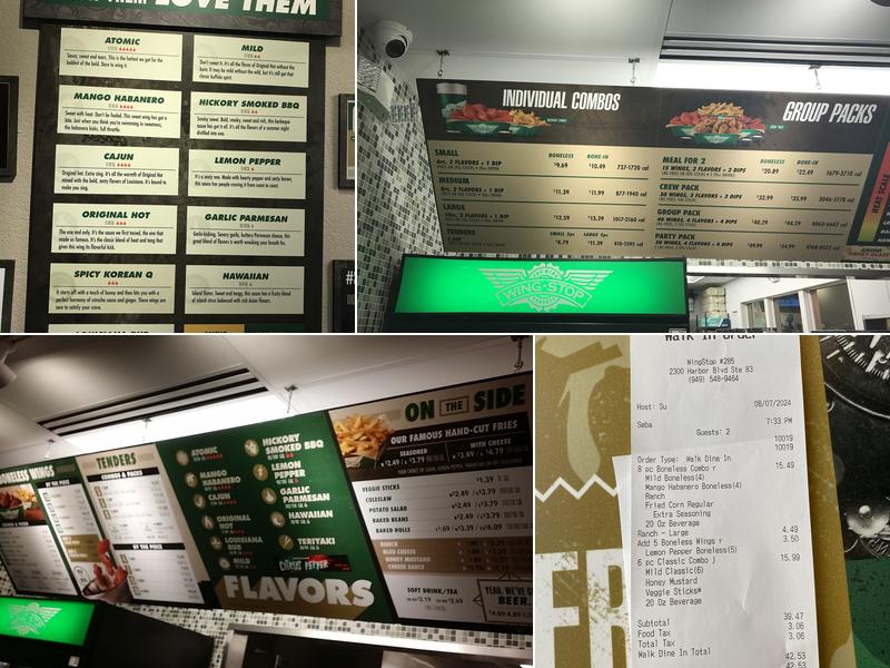 Wingstop Menu