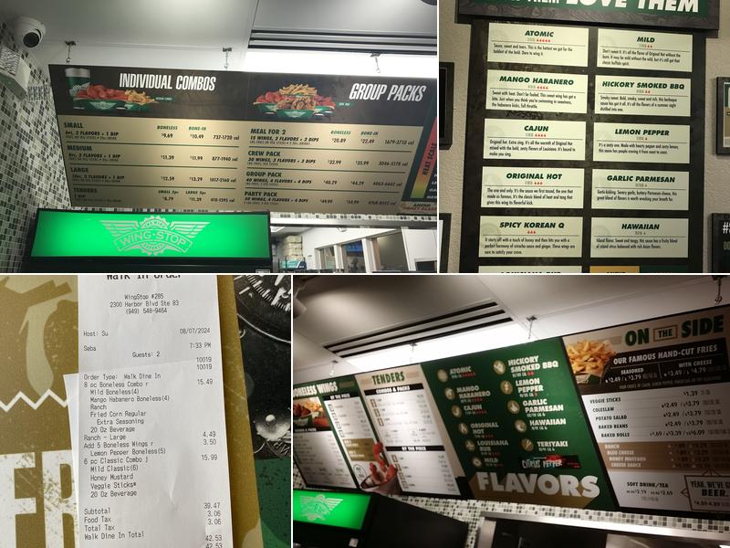 Wingstop Menu