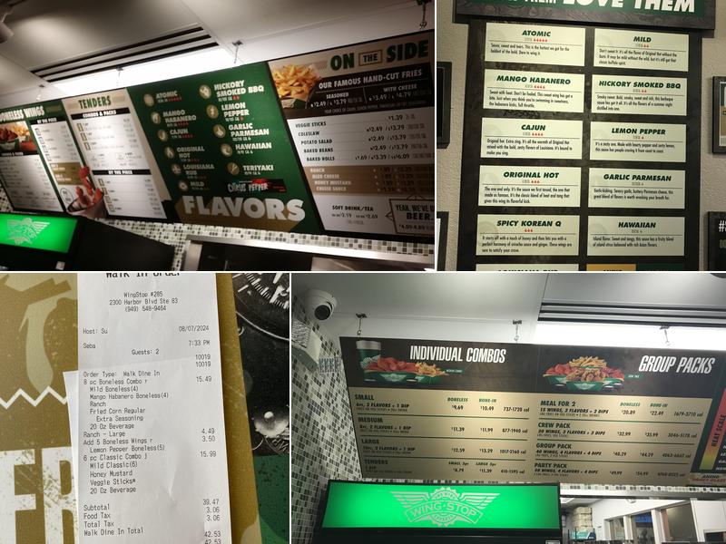Wingstop Menu
