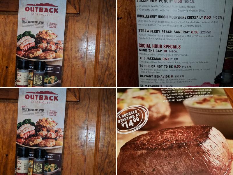 Outback Steakhouse Menu