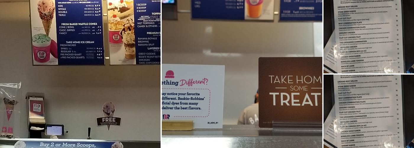 Baskin-Robbins Menu