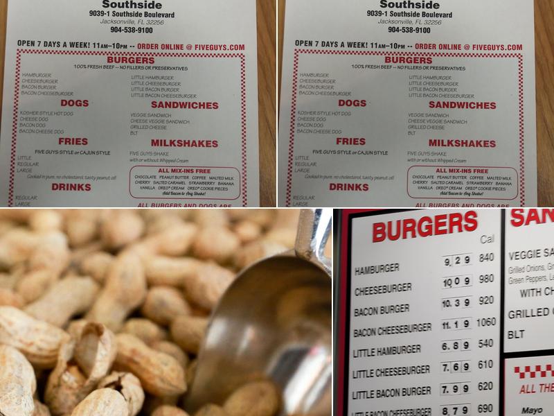 Five Guys Menu