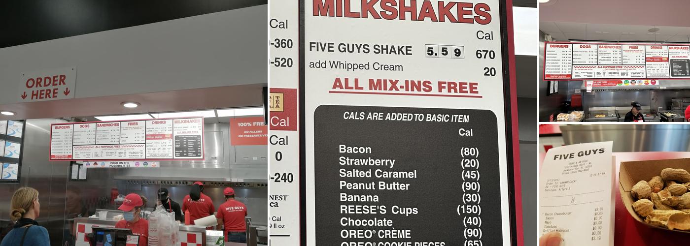 Five Guys Menu