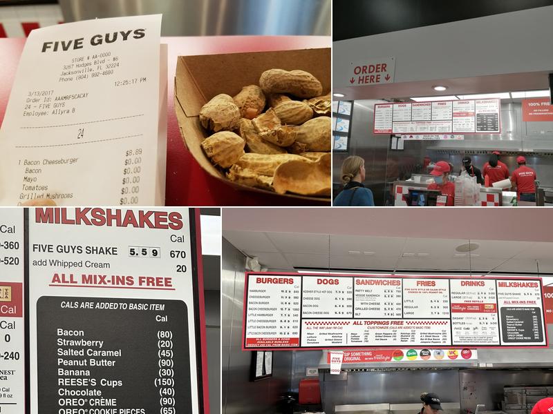 Five Guys Menu