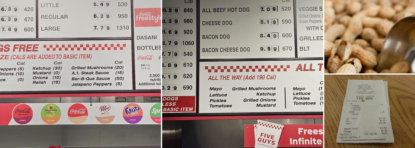 Five Guys Menu