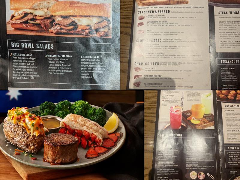 Outback Steakhouse Menu