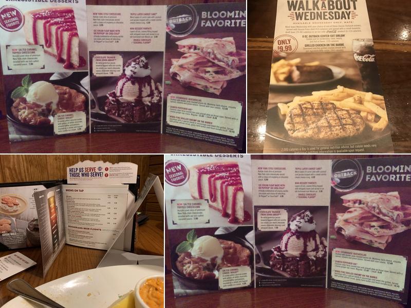 Outback Steakhouse Menu