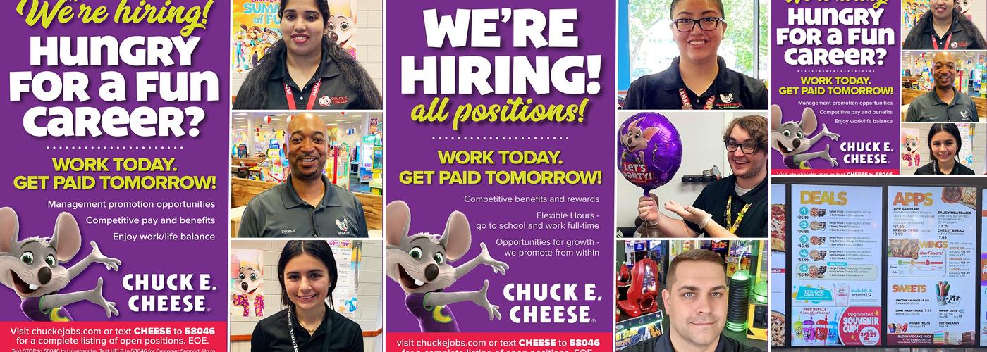 Chuck E. Cheese Menu