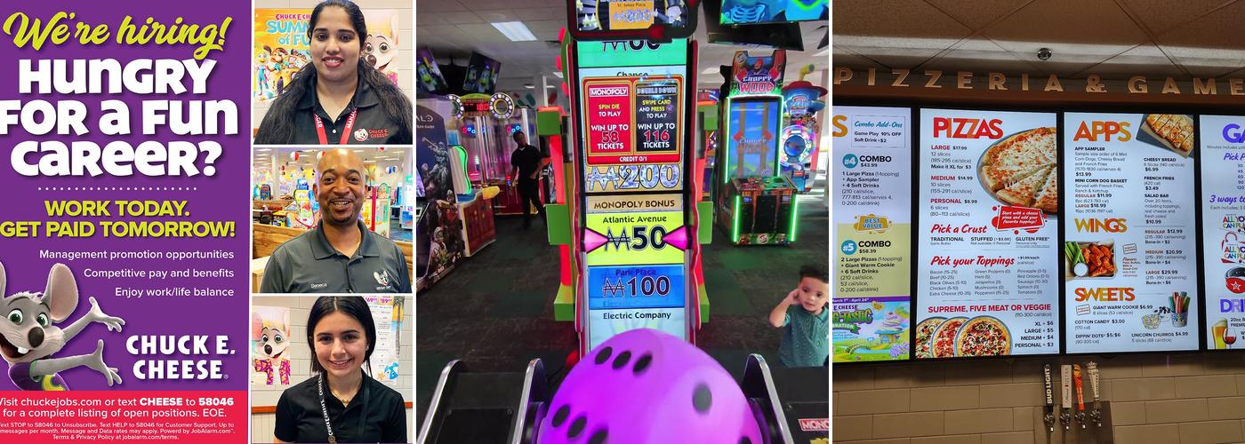 Chuck E. Cheese Menu