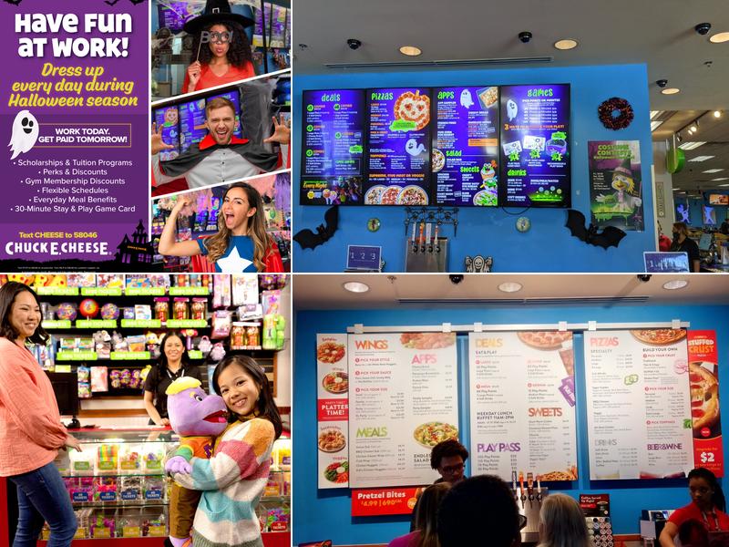 Chuck E. Cheese Menu