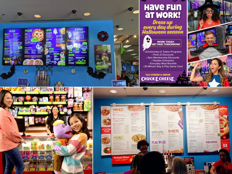 Chuck E. Cheese Menu