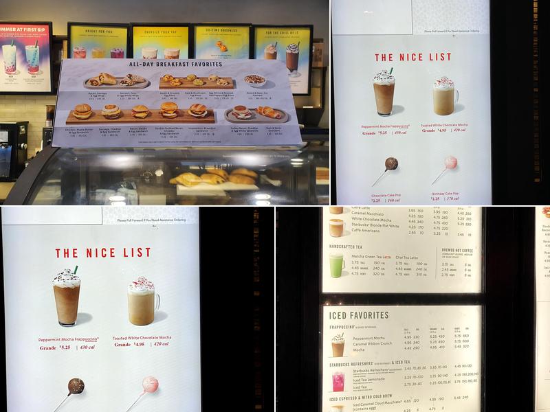 Starbucks Coffee Company Menu