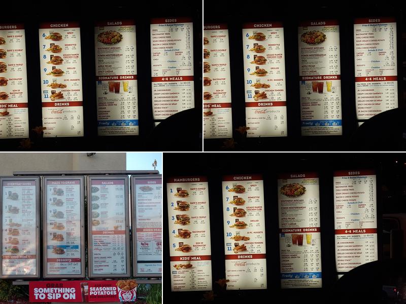 Wendy's Menu